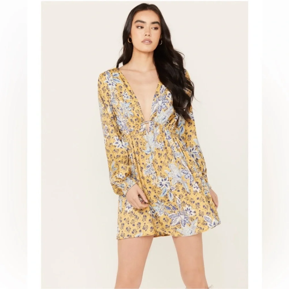 Free People Mini Dress with Side Pockets Brand New
